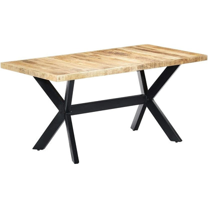 265213 - vidaXL Tavolinë Ngrënieje Stil Industrial prej Druri Mango të Fortë