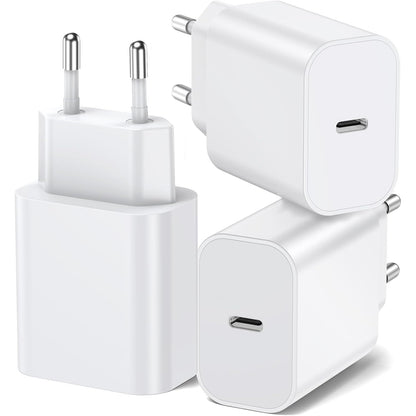 268917 - BHHB Karikues USB C 20W, Adaptor Energjie për Apple, Prizë e Shpejtë USB C për iPhone 17/16/15/14/13 Plus Pro Max Mini, AirPods iPad, Samsung Galaxy S25/24/23 (Pako me 3)