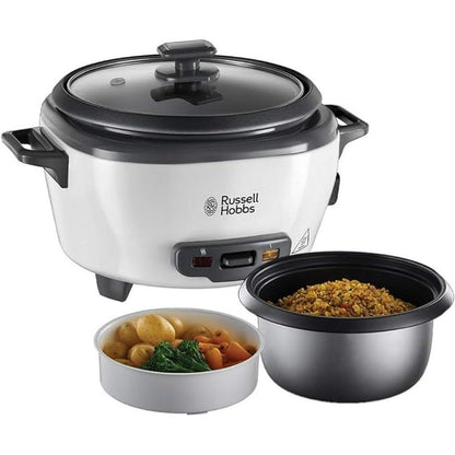 277500 - RUSSELL HOBBS Tenxhere Orizi, 0.8L, 4 racione, ideale për perime/peshk, lugë orizi dhe gotë matëse të përfshira, 27030-56