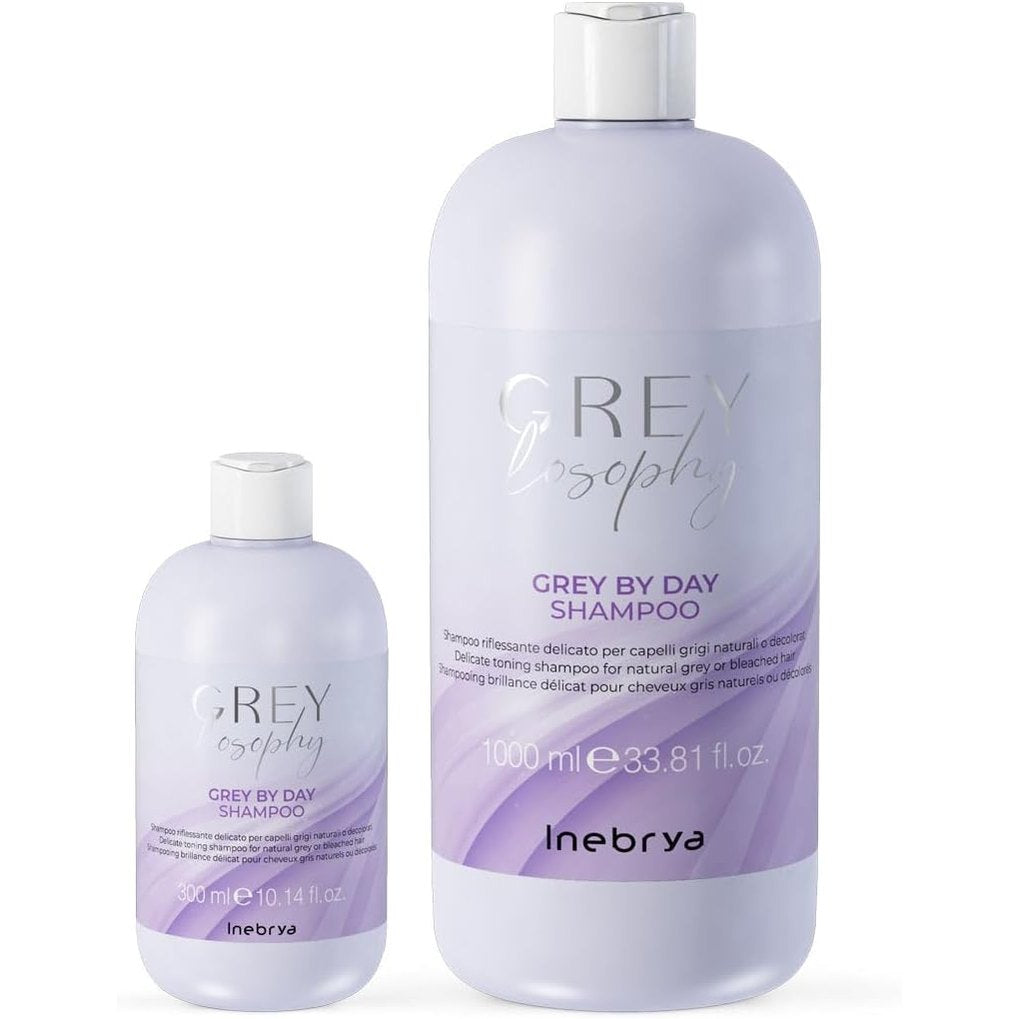 308089 - INEBRYA – Shampo Reflektuese e Butë për Flokë Gri të Zbardhur, 300 ml, Ngjyrë Bjonde Platini