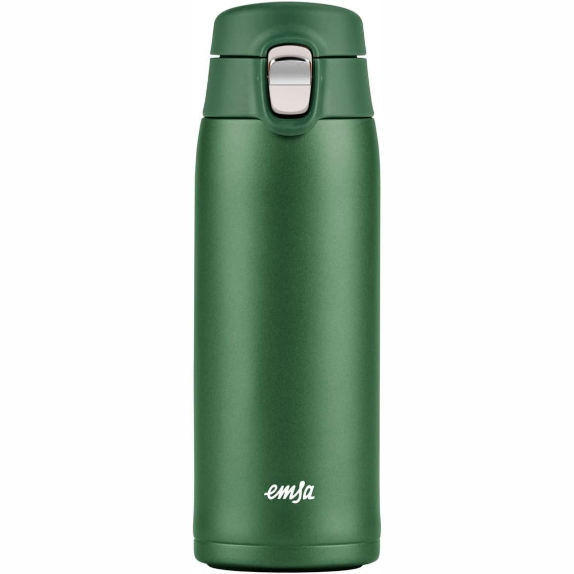 228252 - EMSAS - Filxhan Udhëtimi N21519, Kapaciteti: 0.4 L, Çelik inox, Mban pijet të ngrohta për 8 orë / të ftohta për 16 orë, Pa BPA, E gjelbër