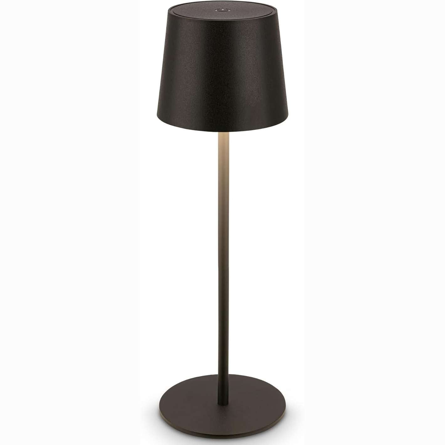 263506 - BRILONER - Llambë Tavoline LED Pa Tel IP44, 11x34.5 cm, e Errësueshme, Bateri e Zëvendësueshme, e Zezë