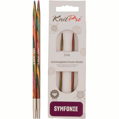 258107 - KnitPro Gjilpërë thurjeje rrethore e ndërrueshme KP20422 Symphony, dru special, shumëngjyrëshe, 22 x 0.7 x 12.5 cm