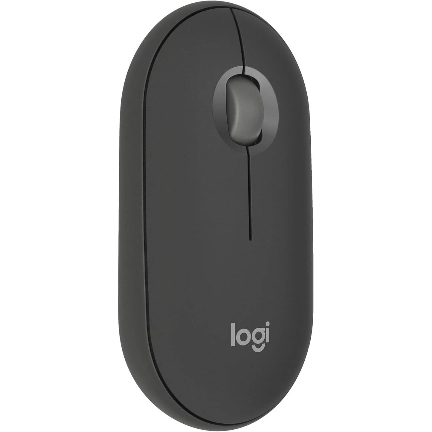 276799 - LOGITECH Maus i hollë pa tel Bluetooth Pebble Mouse 2 M350s, portativ, i lehtë, buton i personalizueshëm, klikime të qeta, ndërrim i lehtë për Windows, macOS, iPadOS, Android, ChromeOS - Graphite