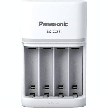 320024 - PANASONIC Karikues 52055E02 eneloop SmartPlus për 1-4 bateri AA/AAA NiMH, 4 drita LED, 10 funksione sigurie, blu