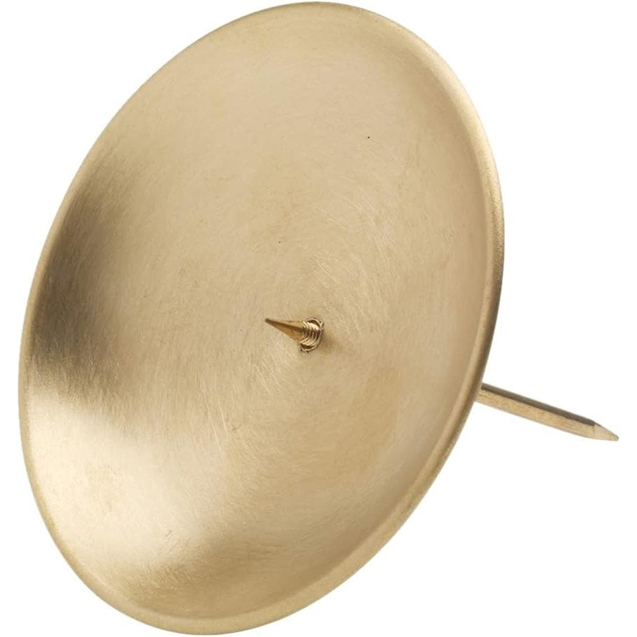 253720 - NKLAUS - Mbajtëse qirinjsh për kurorë Adventi me thumb Ø10cm, kurora ditëlindjeje prej bronzi të artë mat 10663