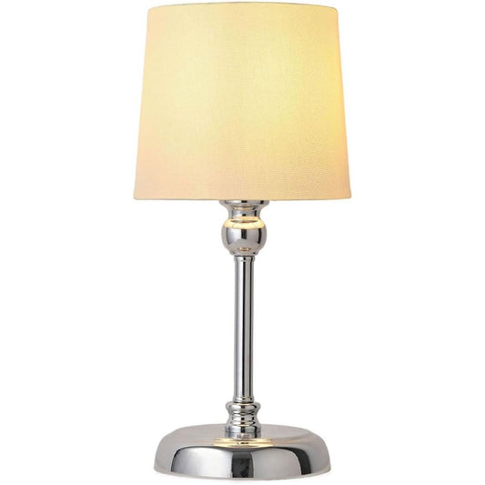 209419 - LLAMBË TAVOLINE Pa Tel e Rikarikueshme, 6000mAh me Bateri, LLambë Nate me Prekje dhe Memorje Ndriçimi, LED me Errësim për Dhomën e Ndenjes, për Ambiente të Brendshme - Materiali Krom