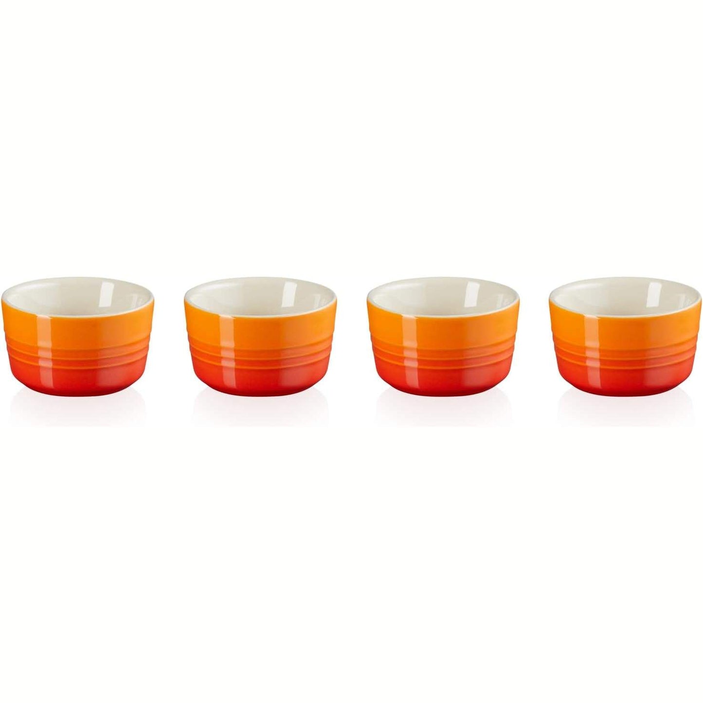 213953 - LE CREUSET Set me 4 forma mini prej gresi, 100 ml secila, të kuqe për furrë