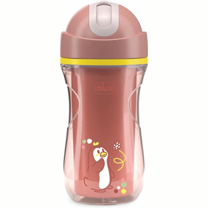 306695 - CHICCO Gotë me grykë silikoni Sport Cup për foshnje mbi 14 muaj, 266 ml, silikon, kashtë fleksibile, pa BPA, rozë
