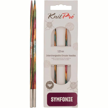 198402 - KNITPRO SYMFONIE Maja Gjilpërash Thurjeje prej Druri, e Ndërrueshme për Gjilpëra Rrethore, Madhësi të Ndryshme