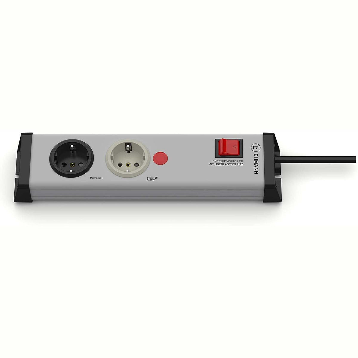 312669 - EHMANN 0218x00022303 Prizë për lavatriçe dhe tharëse – Shpërndarës energjie me mbrojtje nga mbingarkesa, përparësi automatike, parandalon prishjen e siguresave, Prodhuar në Gjermani, kabllo 3 m