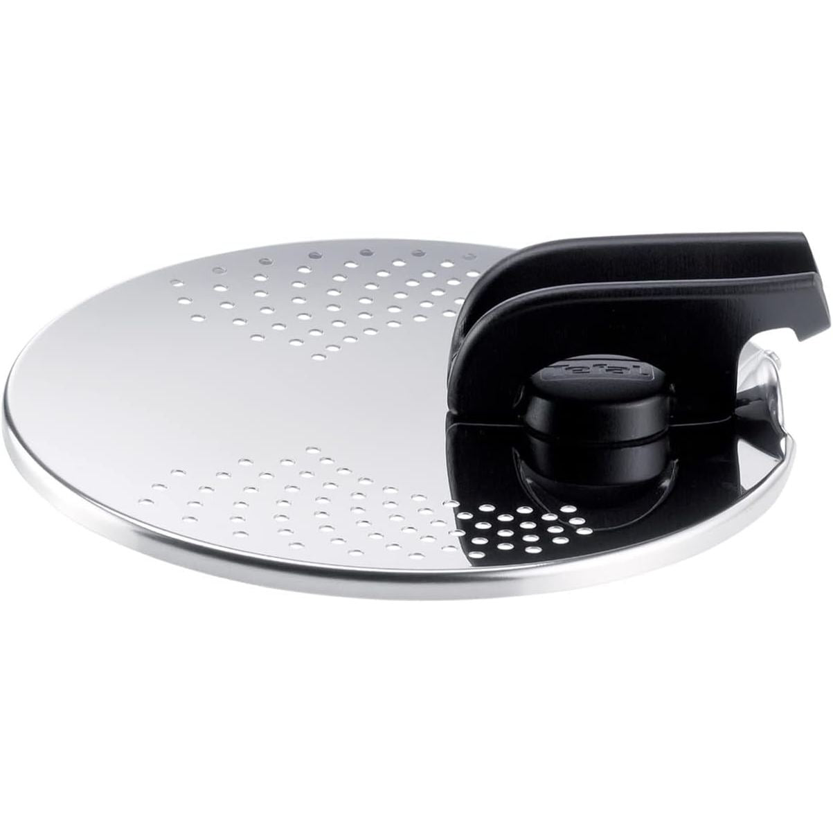 256625 - Tefal Ingenio Kapak Kullues prej çeliku inox, Ruajtje e lehtë, me shumë diametër, i pajtueshëm me Ingenio, i sigurt për lavastovilje, çelik inox, kapak kullues i zi 14-20 cm