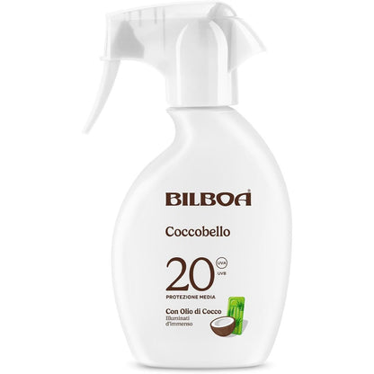 303363 - Bilboa Krem kundër diellit Coccobello Trigger SPF 20, me vaj kokosi, rezistent ndaj ujit, 200 ml