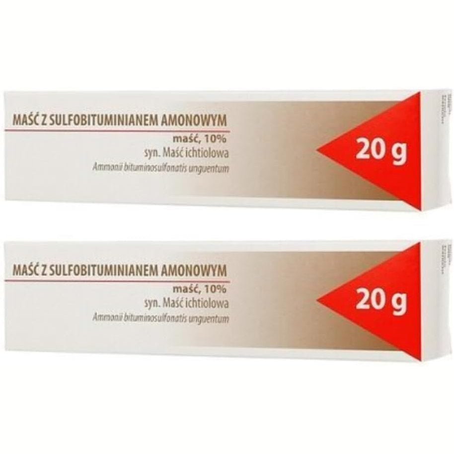290314 - Pomadë Ichthyol 20g, Pomadë për lëkurë me 10% bituminosulfonat amoniumi, 2 tuba 20g