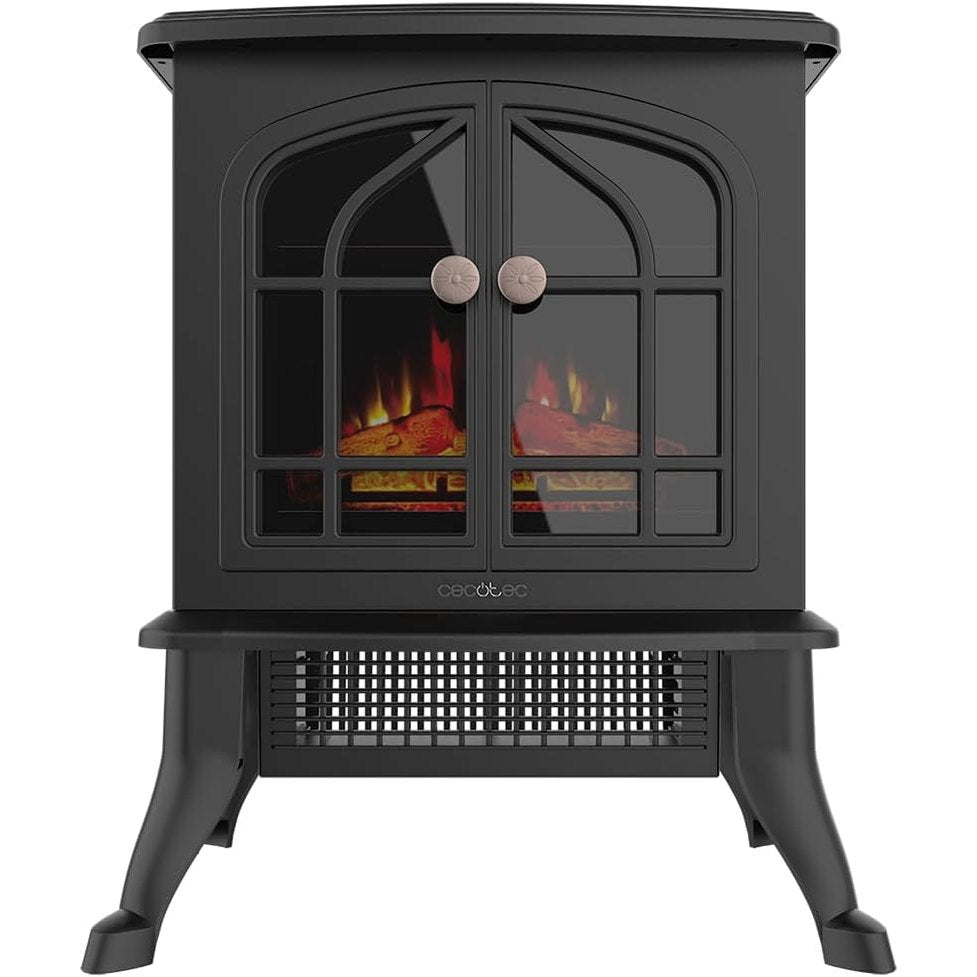 288275 - Cecotec Oxhak elektrik i pavarur ReadyWarm 2000 Flames, 2000 W, 2 nivele fuqie, termostat i rregullueshëm, kontroll i pavarur i flakës, zonë mbulimi 25 m²