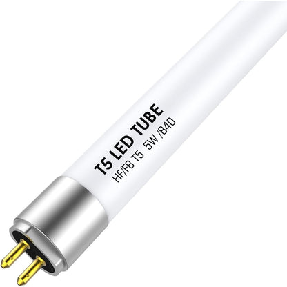 197998 - IHYCTV Tub LED T5 i Shkurtër 5W, 288 mm, 685 lm, 4000K, Bazë G5, Plug & Play, Dritë e Bardhë Neutrale 840, 1 Pako, Zëvendësim për Llambat Klasike 8W T5, Vetëm për Transportues Elektrikë