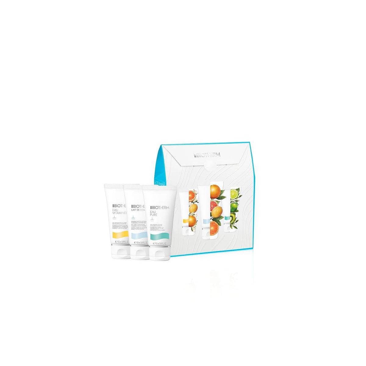 306157 - BIOTHERM Set Trio Lait de Douche, 50 ml (Eau Vitaminée, Eau Pure & Lait De Douche)