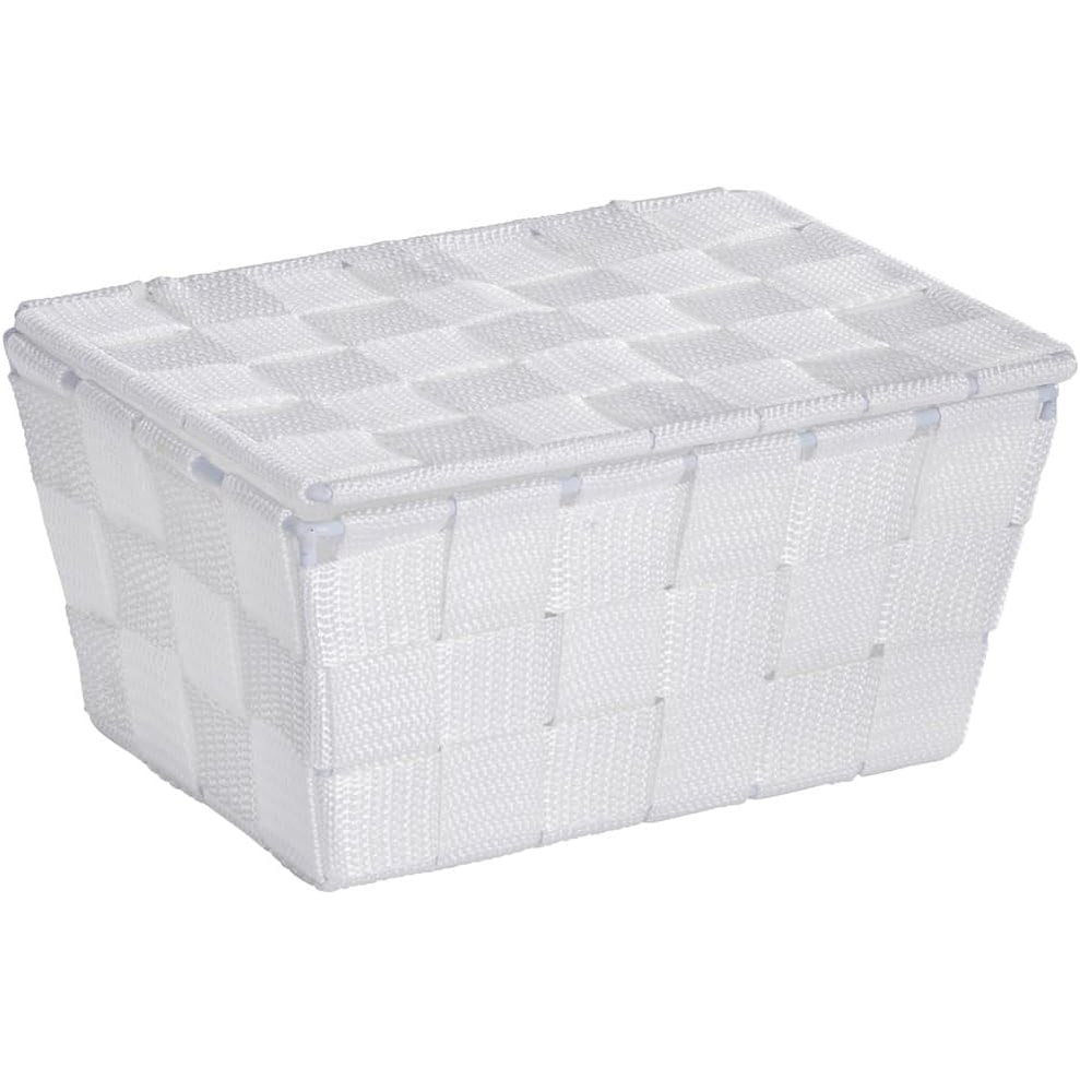 242941 - WENKO Kosh Mbeturinash Adria me Kapak, i Bardhë, Kapaciteti: 2.164 l, Polipropilen, 19 x 10 x 14 cm
