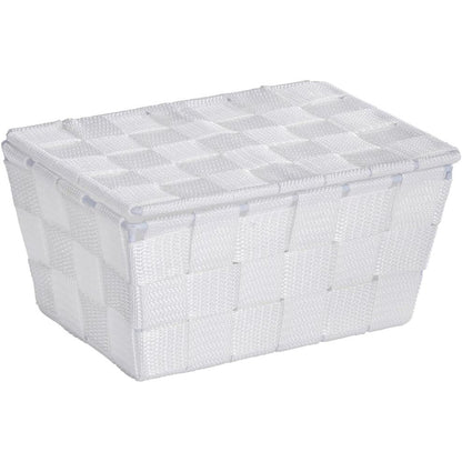 242941 - WENKO Kosh Mbeturinash Adria me Kapak, i Bardhë, Kapaciteti: 2.164 l, Polipropilen, 19 x 10 x 14 cm