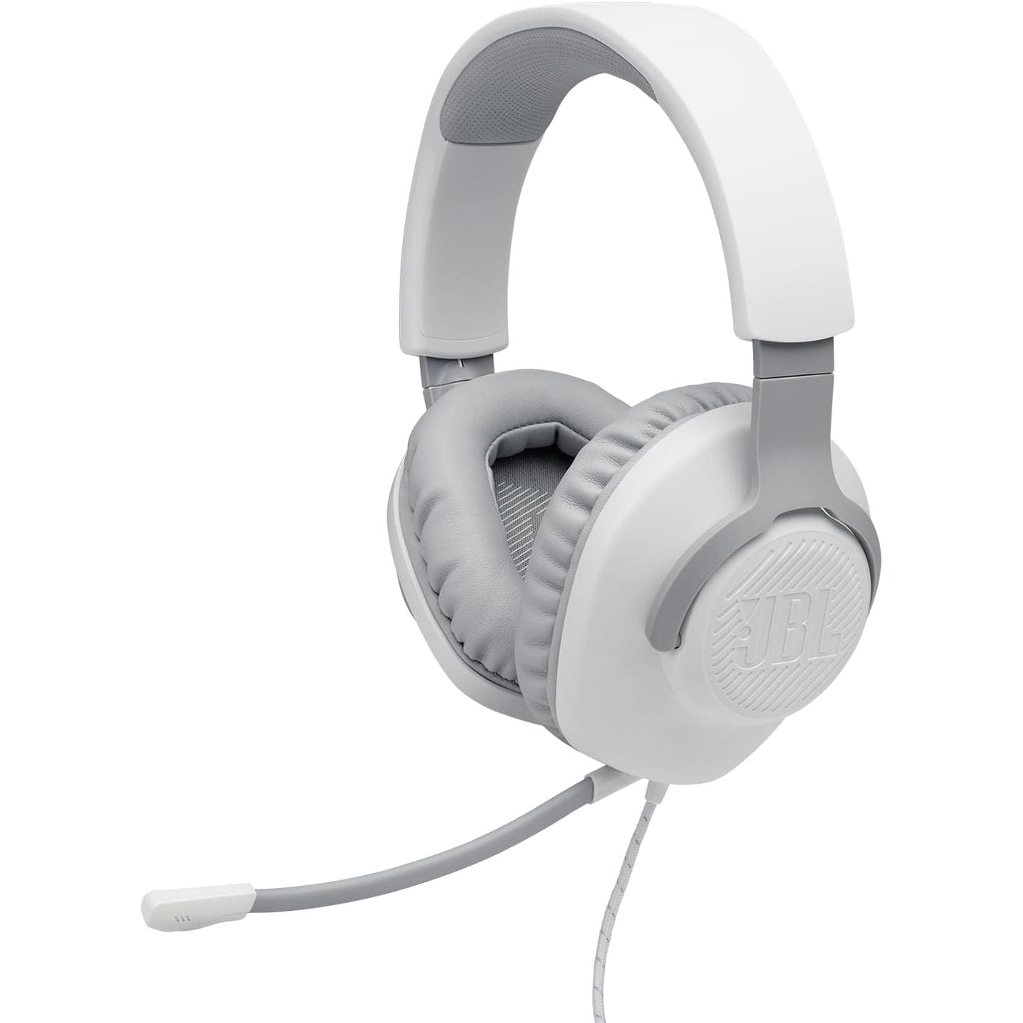 273286 - JBL Kufje Quantum 100 për Lojëra me Tel, Mikrofon të Lëvizshëm, I Përputhshëm me Platforma të Shumëfishta, Ngjyra: E Bardhë
