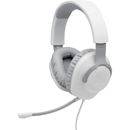 273286 - JBL Kufje Quantum 100 për Lojëra me Tel, Mikrofon të Lëvizshëm, I Përputhshëm me Platforma të Shumëfishta, Ngjyra: E Bardhë