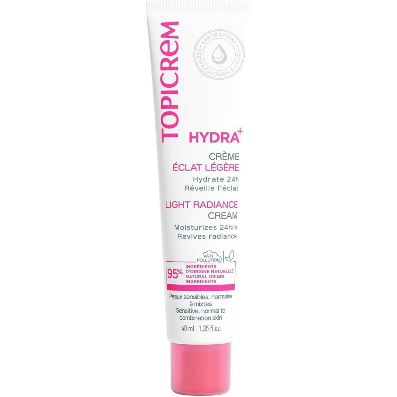 317581 - TOPICREM - Krem Hidratues HYDRA+ Light Radiance për Lëkurë të Ndjeshme, Normale deri të Kombinuar – 40 ml