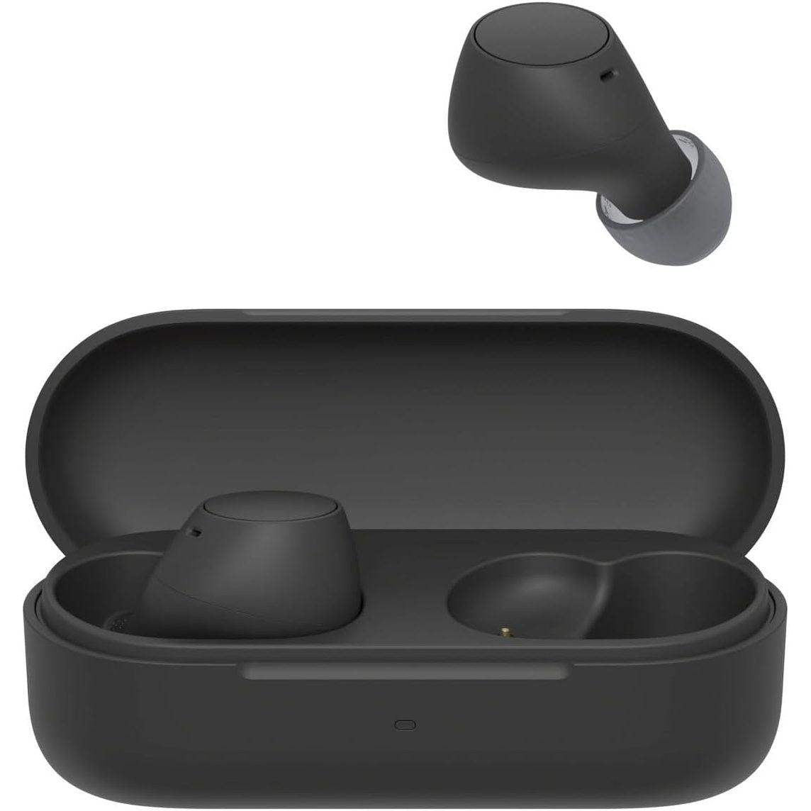 273146 - SONY WF-C510 Kufje Bluetooth në vesh, të vogla, të lehta, lidhje shumëpikëshe, IPX4 rezistente ndaj ujit, Spotify Tap, karikim i shpejtë, deri në 22 orë jetëgjatësi baterie, kompatibile me iOS dhe Android - e zezë