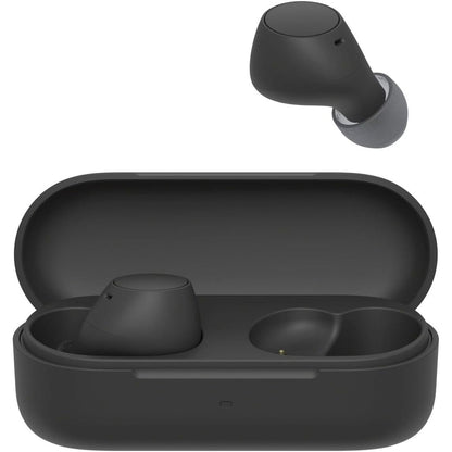 273146 - SONY WF-C510 Kufje Bluetooth në vesh, të vogla, të lehta, lidhje shumëpikëshe, IPX4 rezistente ndaj ujit, Spotify Tap, karikim i shpejtë, deri në 22 orë jetëgjatësi baterie, kompatibile me iOS dhe Android - e zezë