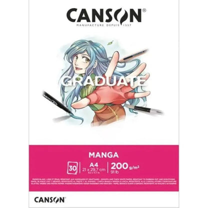 299997 - CANSON Graduate Manga - Bllok me 30 fletë A4 - 200gsm - E bardhë