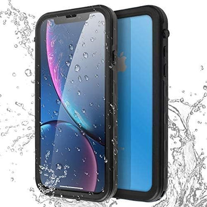273937 - AICASE Mbrojtëse e papërshkueshme nga uji për iPhone XR, [E certifikuar IP68] Mbrojtëse 360° e papërshkueshme nga uji, Rezistent ndaj goditjeve, Rezistent ndaj pluhurit, Rezistent ndaj borës për iPhone XR 6.1", E zezë