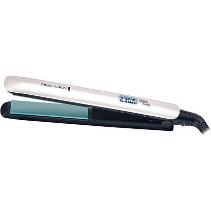 316838 - REMINGTON Pjastër flokësh Shine Therapy S8500, 9 cilësime 150°C–230°C, pllaka lundruese, ekran dixhital, material qeramik me vaj argani