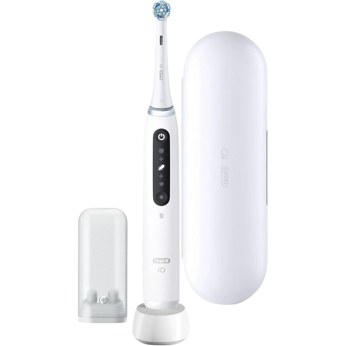 297869 - ORAL-B Furçë dhëmbësh elektrike iO Seria 5 — Përfshin kokën e furçës dhe kutinë e udhëtimit — 5 mënyra pastrimi për kujdesin oral, E bardhë