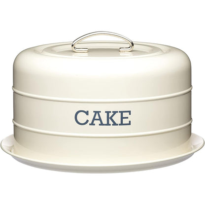 183705 - KITCHENCRAFT LIVING Kuti Hermetike për Ruajtje Torte Nostalgia, Kupol Torte, Madhësia 28.5 x 18 cm, Ngjyra Krem Antik