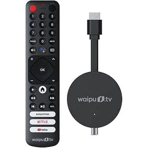 276193 - WAIPU.TV - HYBRID Stick - Telekomandë me butona zgjedhjeje të shpejtë - Shikoni televizor nëpërmjet Wi-Fi, DVB-T2 dhe DVB-C - HDMI - 4K - HDR