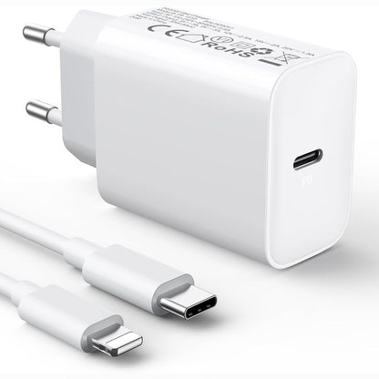 267070 - KARIKUES I SHPEJTË 30W me kabllo karikimi 2M për iPhone 14/14 Pro/14 Pro Max/14 Plus 13 12 11 SE XR X XS 8, USB C, prizë karikimi
