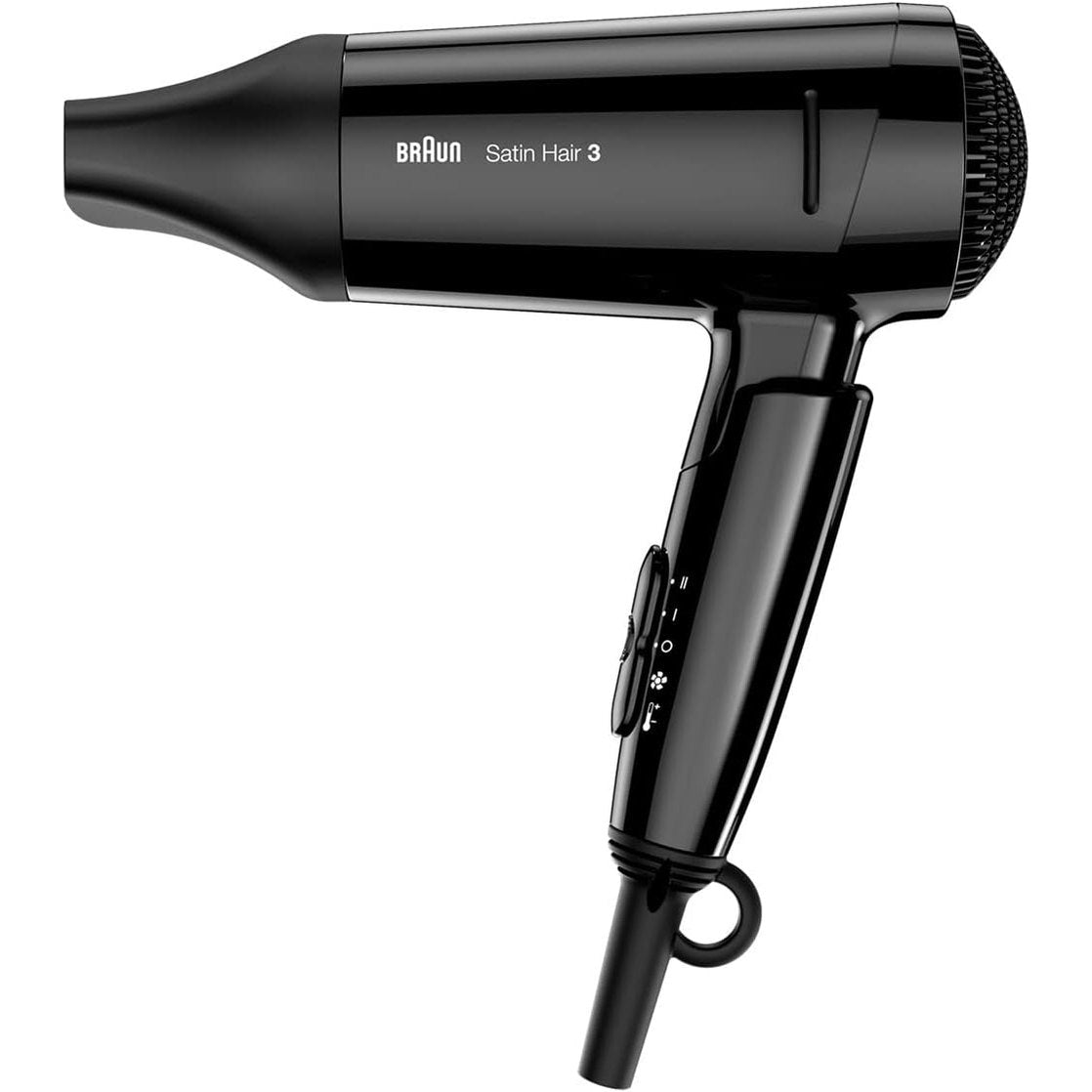 316684 - BRAUN Tharëse flokësh Satin Hair 3 Style&Go, 1600W, HD350, e zezë, me IonTec dhe grykë stilimi, e palosshme, 100-240V