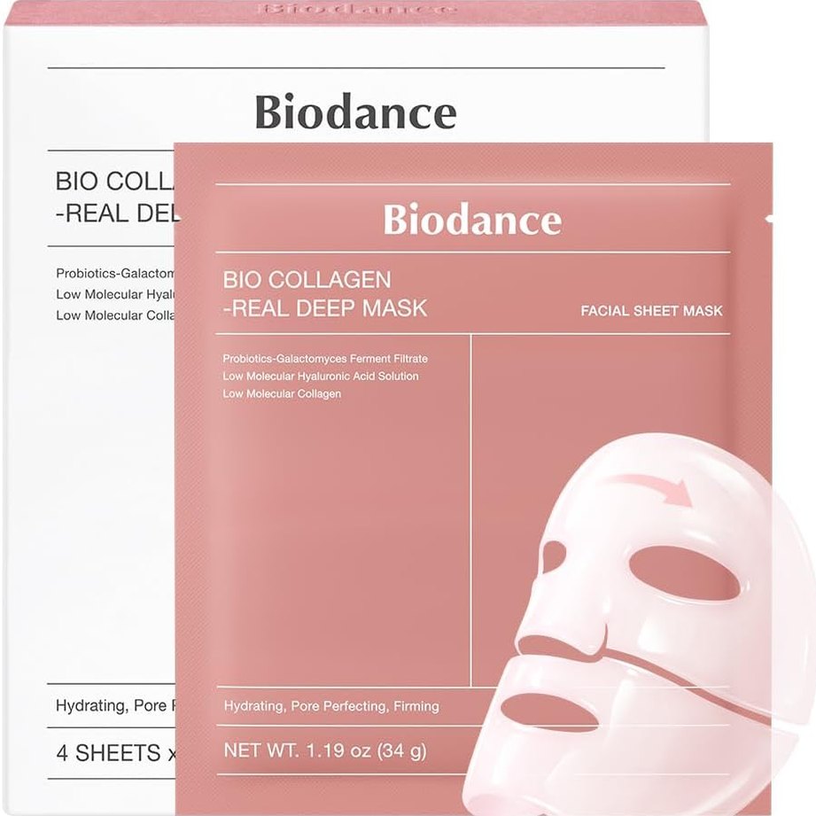 290383 - BIODANCE Maska Bio-Collagen Real Deep, Pako me 4, maskë për fytyrën, rafinim i poreve, trajtim i rrudhave