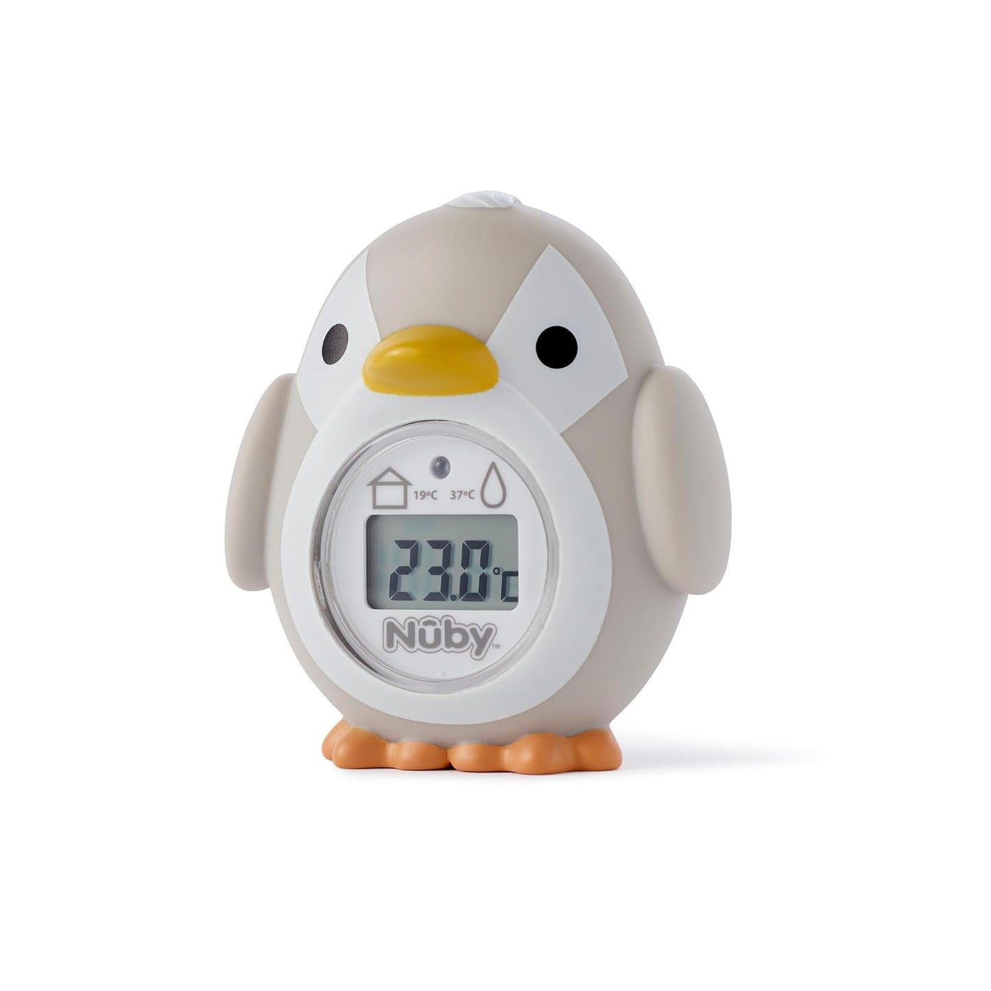 290233 - NUBY TERMOMETËR BANJOJE FOSHNJE, FORMË PINGUINI, PA BPA, GRI, PËRSHTATSHËM NGA 0 MUJASH