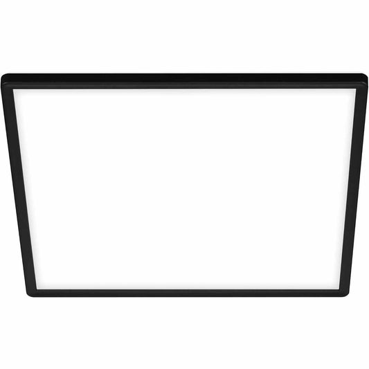 232868 - BRILONER - Llambë tavani LED me dritë indirekte, e sheshtë, ngjyrë drite e bardhë neutrale, 29.3x29.3x2.8 cm, e zezë