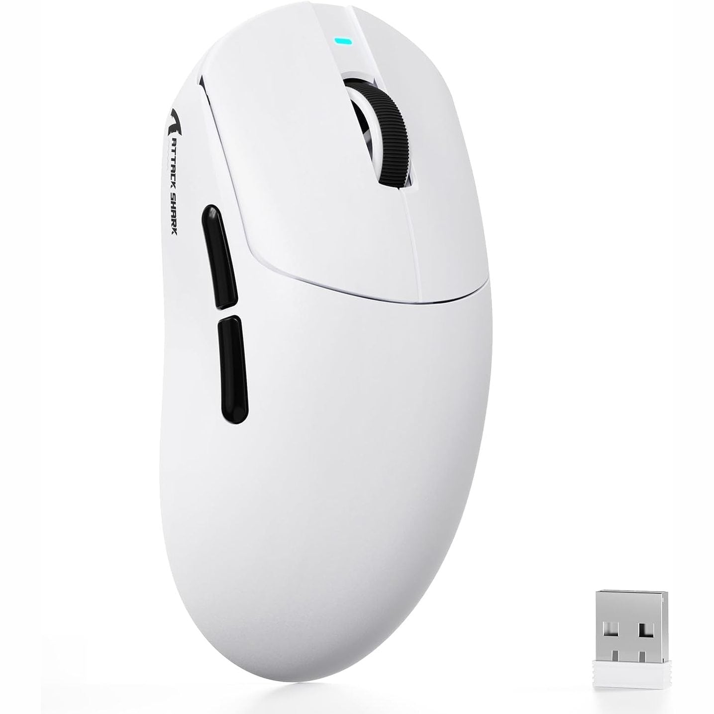273758 - ATTACK SHARK Maus pa tel për lojëra X8 SE, ultra i lehtë 55g, sensor PAW3311, çip BK52820, 25,000 DPI, lidhje BT/2.4G/USB-C, 80 milionë klikime, bateri 500mAh, drajver interneti për PC/Mac - i bardhë