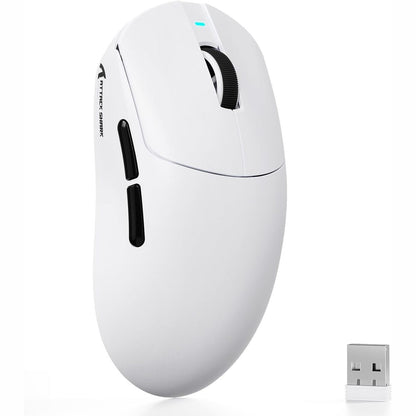 273758 - ATTACK SHARK Maus pa tel për lojëra X8 SE, ultra i lehtë 55g, sensor PAW3311, çip BK52820, 25,000 DPI, lidhje BT/2.4G/USB-C, 80 milionë klikime, bateri 500mAh, drajver interneti për PC/Mac - i bardhë