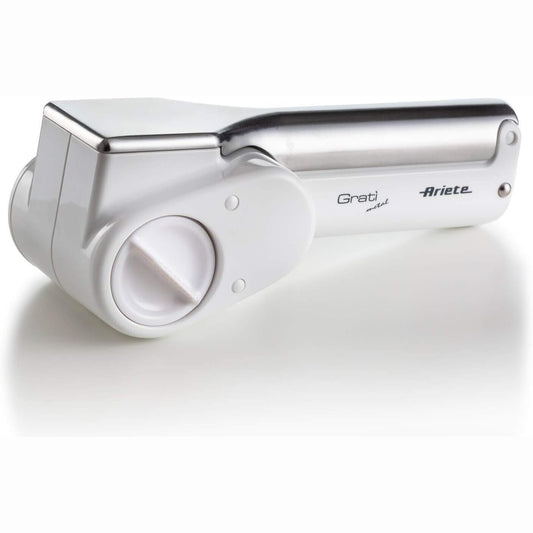 255198 - ARIETE Gratì Metal 44, Rende Elektrike për Djathë pa Tel, Kapacitet Djathi 1 kg, 1500 mAh, E Bardhë