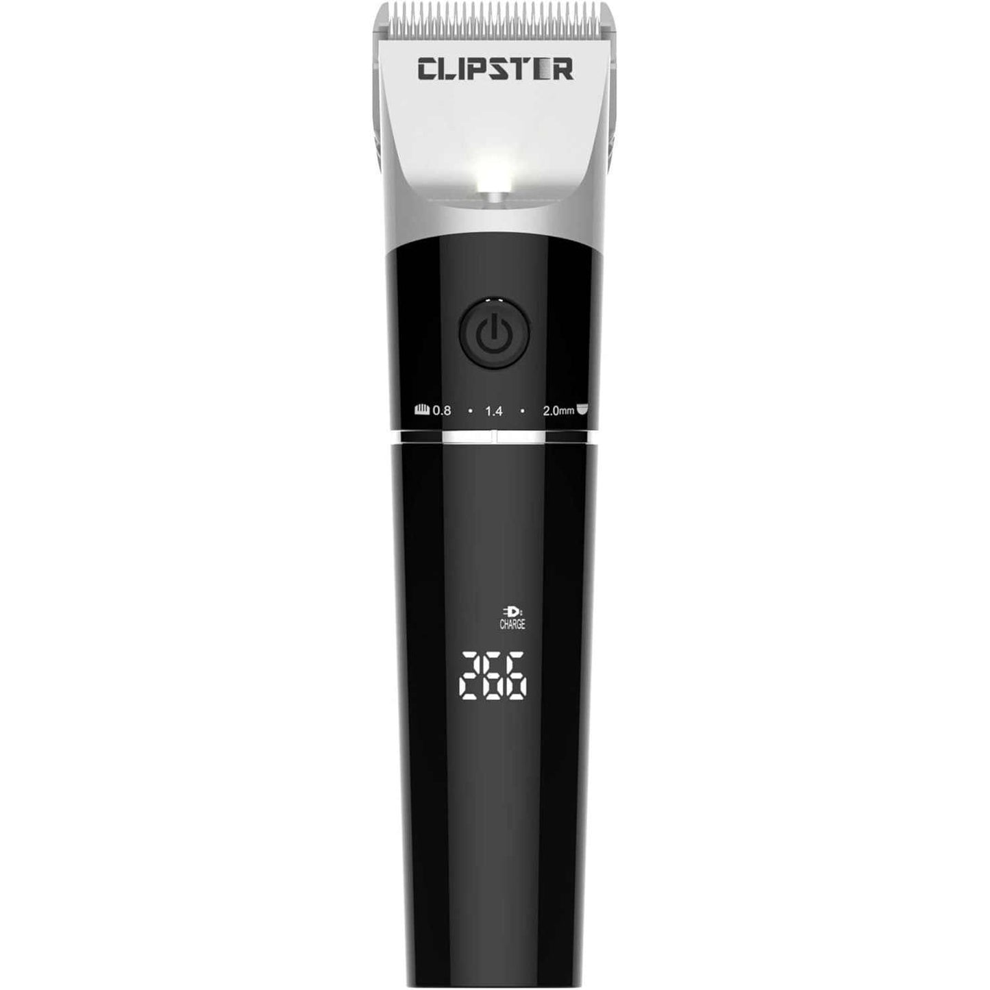 213440 - CLIPSTER Makinë prerëse pa tel për kafshë shtëpiake, përfshirë 4 krehër të lidhur, e zezë, bateri Li-Ion, gjerësi prerjeje 38 mm, kohë funksionimi 300 minuta, me dritë LED
