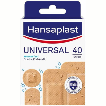 303851 - FASHA UNIVERSALE HANSAPLAST (40 Shirita), fasha për plagë me fuqi të fortë ngjitëse dhe Mbrojtje nga Bakteret
