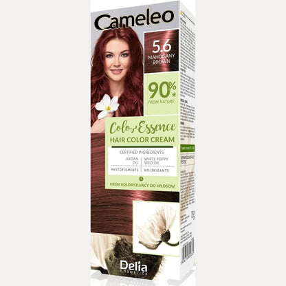 303949 - CAMELEO - Color Essence - Krem Ngjyrosës - Kafe Mahagoni - Ngjyrosje gjysmë e përhershme - Efekt deri në 8 larje - Ngjyrë natyrale dhe e thellë - Rifreskim ngjyre - Ushqyes - 75g