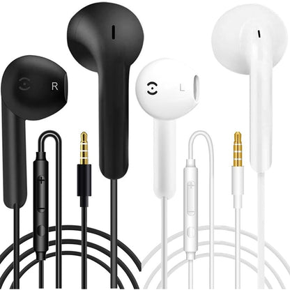 269235 - Pako me 2 kufje me tel, mikrofon dhe kontroll volumi, kufje 3.5 mm për telefona, Samsung, Huawei, laptopë dhe MP3 playerë