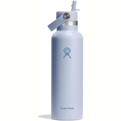 250772 - HIDRO FLASK - Shishe Uji Standarde për Gojë 621 ml (21 oz) - Shishe Uji prej Çeliku Inoks të Izoluar me Vakum me Kapak Fleksibël Kashte - Surf