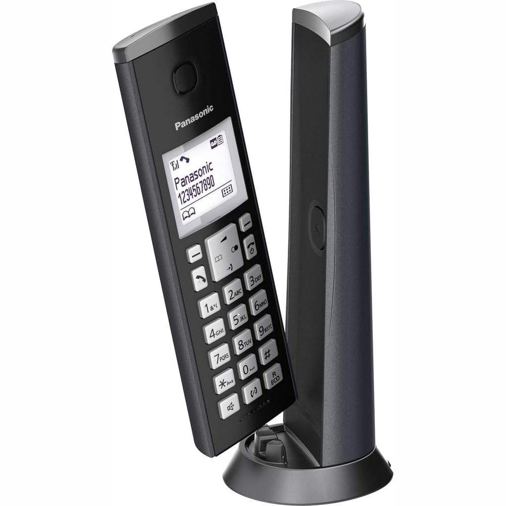 266129 - PANASONIC KX-TGK220GM - Telefon pa tel me sekretari telefonike, stacion bazë, aparat fotografik, funksion pa duar, LCD i bardhë, bllokim thirrjesh shqetësuese, aparat fotografik magnetik, i zi mat