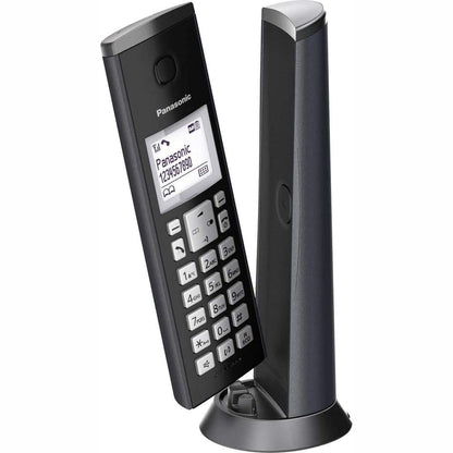 266129 - PANASONIC KX-TGK220GM - Telefon pa tel me sekretari telefonike, stacion bazë, aparat fotografik, funksion pa duar, LCD i bardhë, bllokim thirrjesh shqetësuese, aparat fotografik magnetik, i zi mat