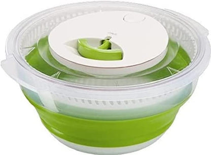 247522 - EMSA ENË PËR SALLATË, E palosshme, Plastike, Transparente/jeshile, Kapacitet 4 litra